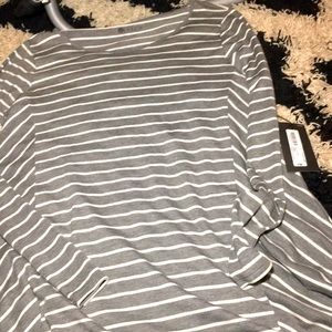 White and grey dress